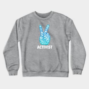 Peace Activist - Boho Peace Sign Crewneck Sweatshirt